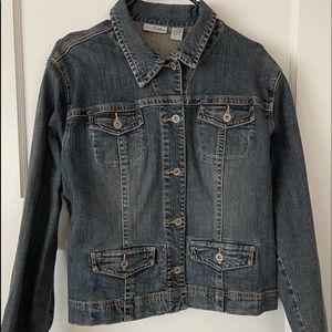 Chico’s Platinum Size 2 Jean Jacket